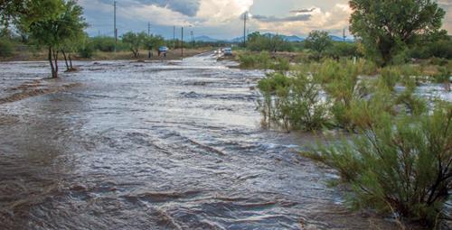 亚利桑那州里约热内卢被洪水淹没